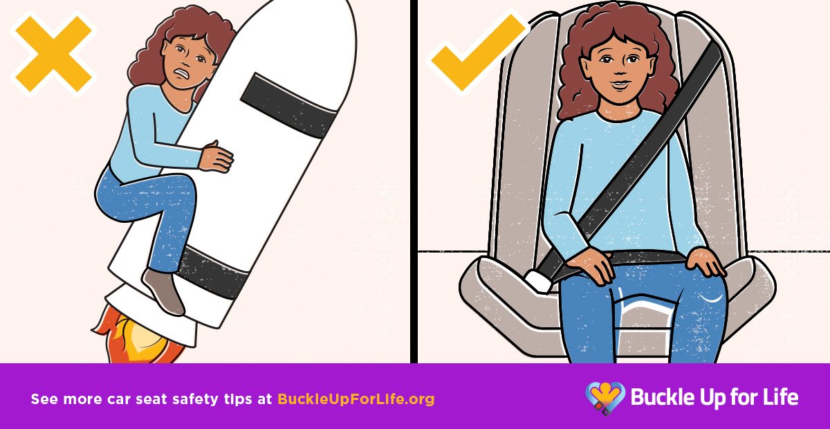 BuckleUpForLife's tweet photo. Do not seat children under 4'9" in rocket boosters.
Do seat children under 4'9" in booster seats.
#BuckleUpForLife https://t.co/KoAQofkEql