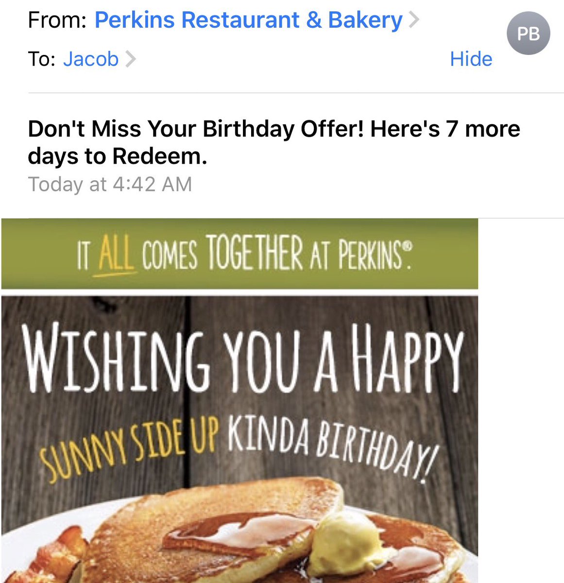 JacobJPhillips's tweet photo. lol @Perkinsmadison1 • Thanks For The #Birthday Email This Morning, Though.. It's A Whole Week Late. 😌

Every Year 😛😂😅! #Perkins #Winnipeg 💋 https://t.co/Jb10e0NJ5t