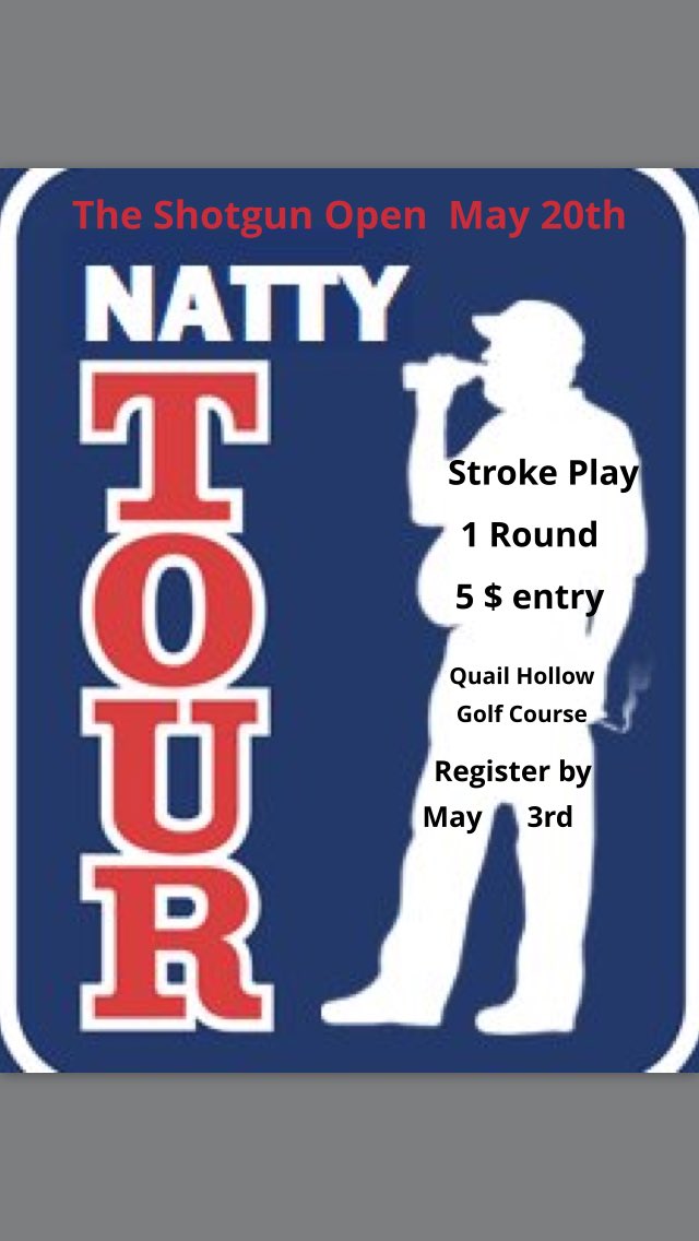 NattyTour's tweet photo. Shotgun Open info #NattyTour #PuttingTheBeerInGolf https://t.co/gxisnZNbvC