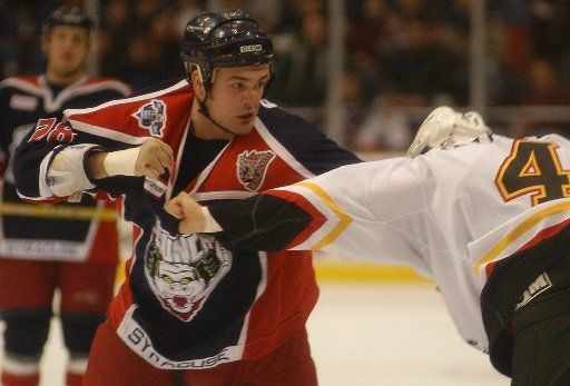 HistoryOfFights's tweet photo. Columbus signed FA Brandon Sugden, previously of the Verdun Dragons #QSPHL to a 1-yr, 2-way contract with a 1-yr team option. 04.19.04 #HFH https://t.co/c7iFaOa7s3