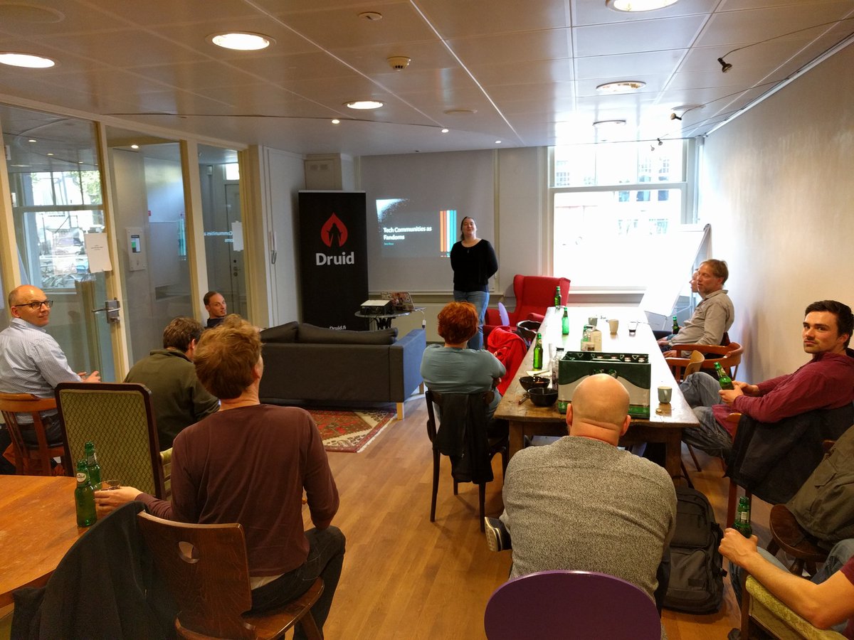 DinnerDrupal's tweet image. Thanks @CrateIO, for enabling @JessLynnRose to present on Tech Communities as Fandoms!