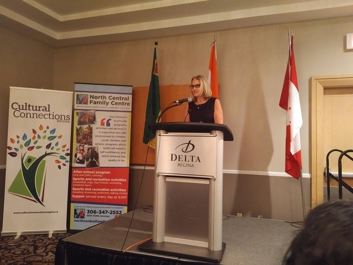 WotherspoonT's tweet photo. Addressed launch of @CultrlConnecReg . Thankful for the efforts that enrich &amp; strengthen SK.

Tks &amp; congrats also to North Central Fam Cntre https://t.co/lN6L4GfMKJ