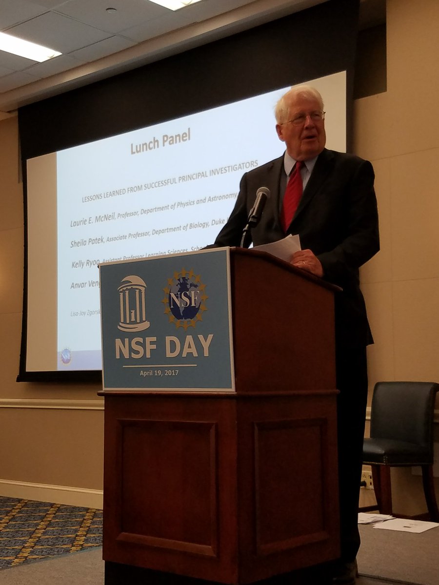 NSF's tweet photo. "How NSF fares is really important to how our country will fare in the future" @RepDavidEPrice at #UNCNSFDay https://t.co/sID8VD4lcS