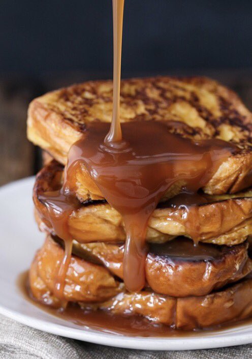 Easter brunch inspiration-caramel drizzled French toast! #brunch #easter #caramelcooking #anniebs
