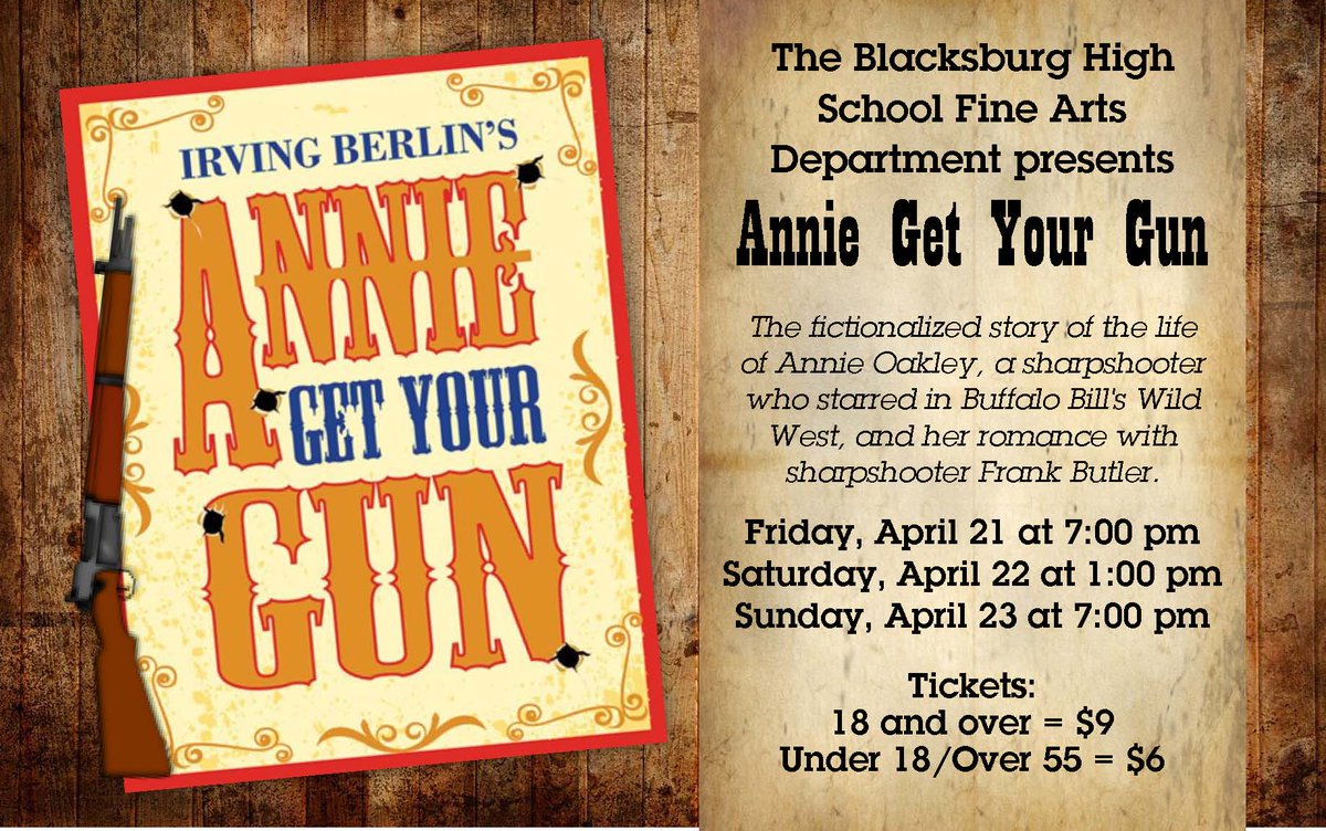 Annie Get Your Gun - Center Stage BHS - Show Opens Friday!
