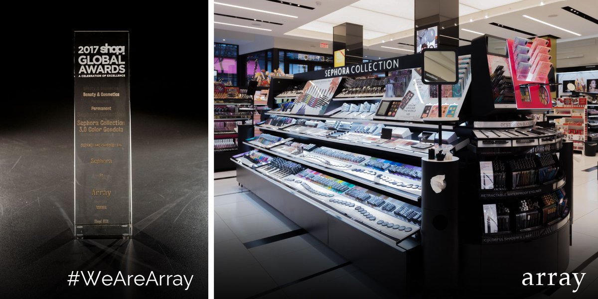 Our design &amp; development work on the <a href="/Sephora/">Sephora</a> Collection 3.0 Color fixture won another award at the 2017 SHOP! Global Awards at #EuroShop