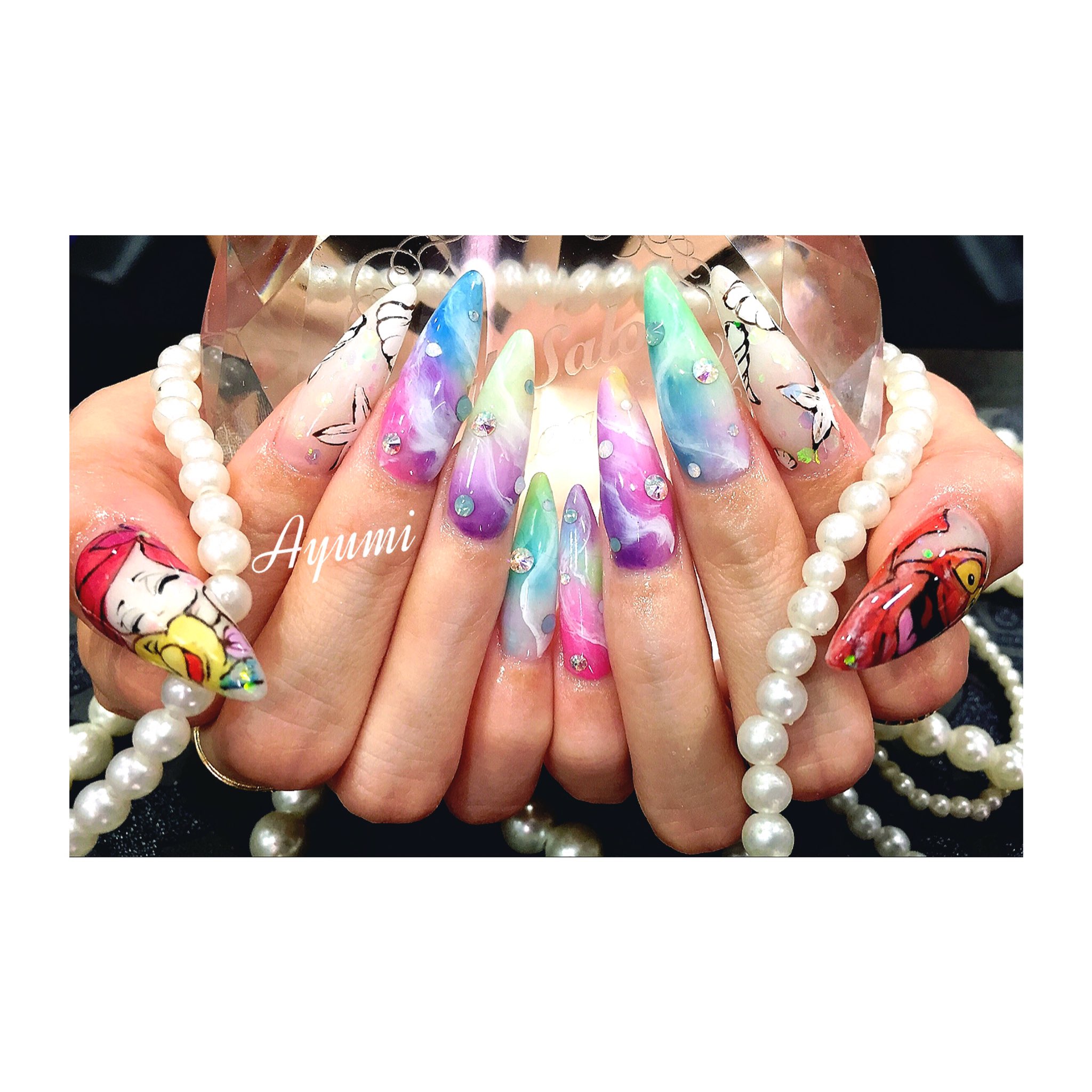 Nailsalon Clear アリエル めっちゃ可愛い Nail Nailart Nailsalonclear ネイルサロンクリア ネイル ネイルデザイン ネイルアート ジェルネイル ネイルサロン ジェルアート スカルプ デザスカ アリエルネイル プリンセス ディズニーネイル