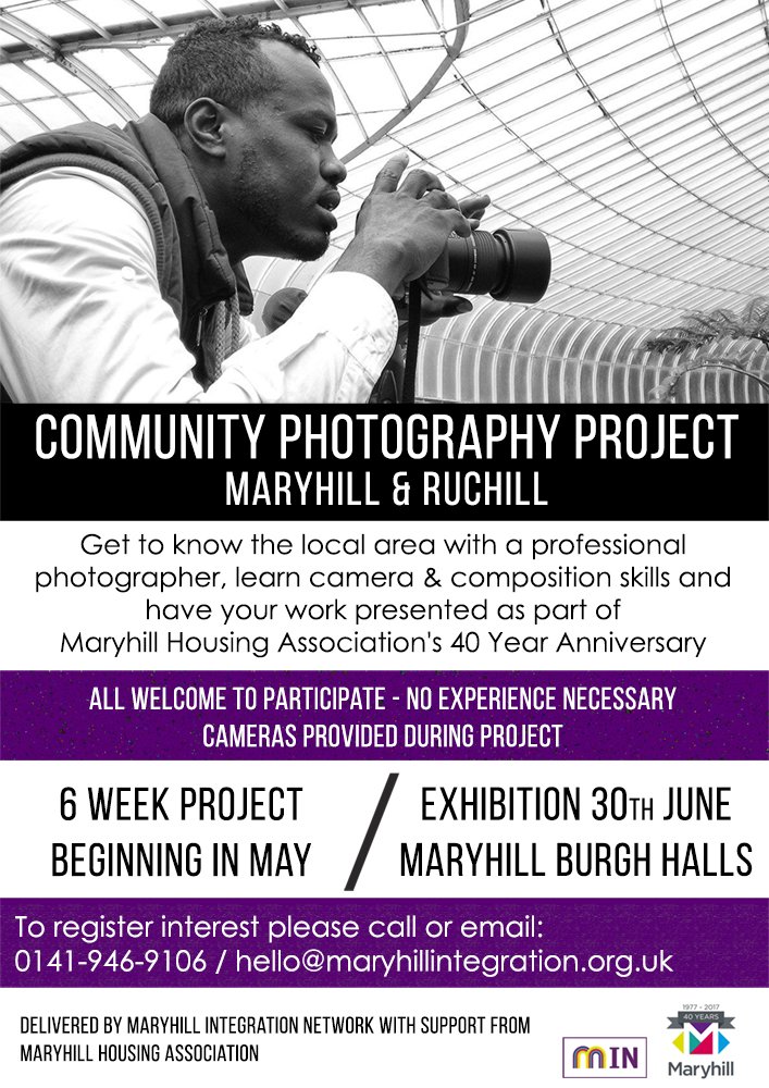📷 New Community Photography Project coming up next month at MIN! All welcome, no experience necessary. Call or email us to register 😊