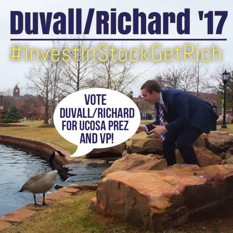 Everyone needs to recast their vote for DUVALL/RICHARD on Uconnect. If not we may have to leave it to the electoral goose college to vote.