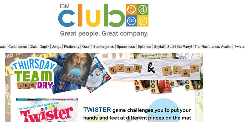 JeizGR's tweet photo. Got this on my work email today. Board games made available, great way for teams to take a break from work. 
 #IBMClub #OurIBM https://t.co/RMjzyYKayY
