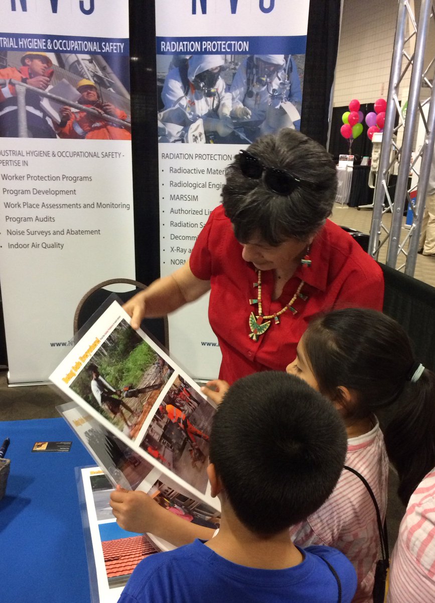 DadeMoeller's tweet photo. Dalene Zabel in the booth at Safety Connect in #Pasco, helping students spot the #safety problems in the photos. https://t.co/WgSHkrm4Io