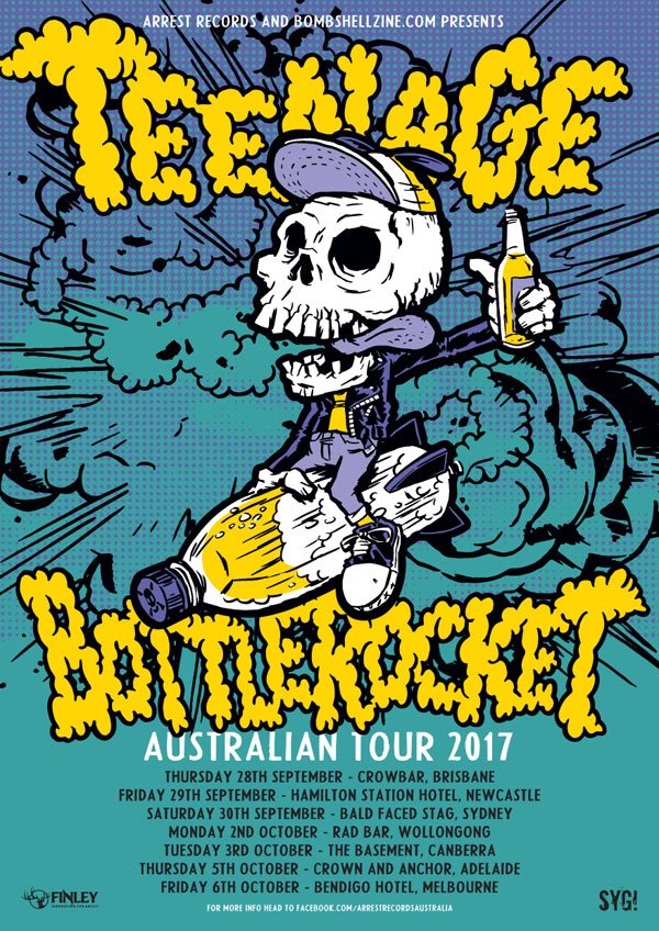 "1-2-3-4!" <a href="/teenbottlerock/">Teenage Bottlerocket</a> are coming back to Australia this Sept/Oct for a good time (or 7). Tix on Sale May 8. bombshellzine.com/2017/04/bombsh…