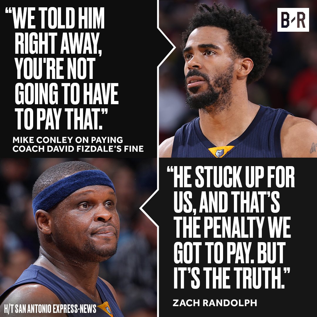 BleacherReport's tweet photo. The Grizzlies pick up the tab for Coach Fiz. https://t.co/JQDJbU9cKI