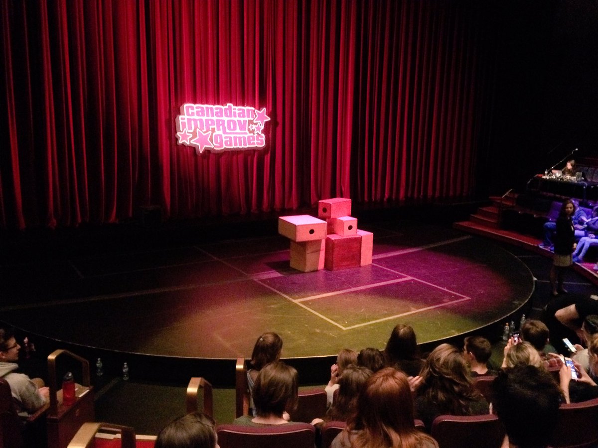 CanadianImprov's tweet photo. We are so close to showtime for night one of #CIG40 national tournament! https://t.co/HAGytGvvly
