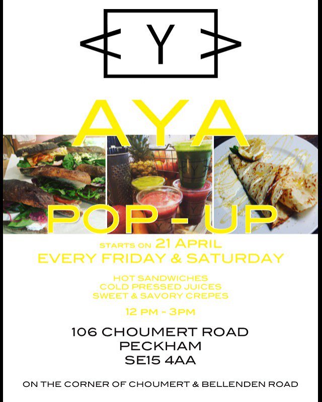 ayapeckham's tweet photo. Come come come! Pop - up!
Fresh sandwiches, cold pressed juices &amp; crepes @peckhampeculiar @PeckhamVision https://t.co/iqd8PDP1Xv