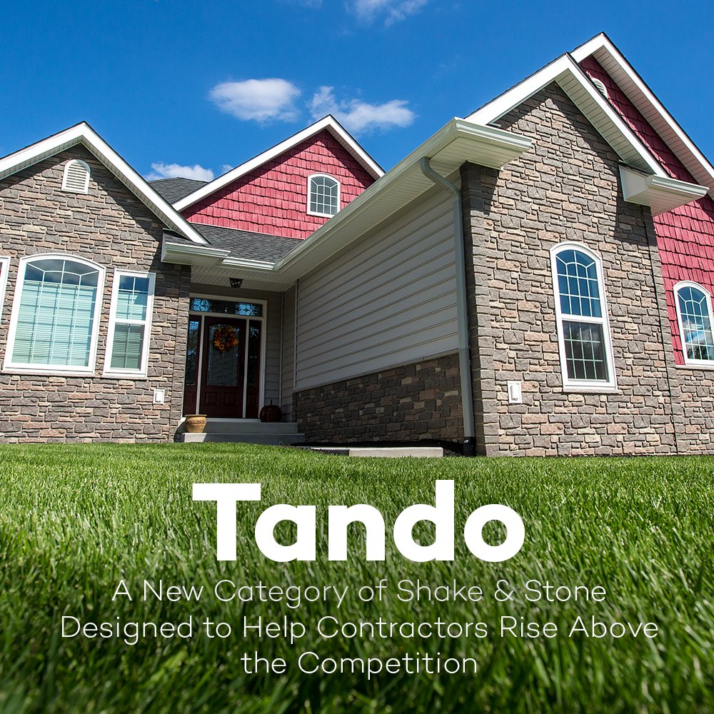 ExteriaBP's tweet photo. Exteria Building Products​ is excited to announce our new brand, Tando Building Products! Check out our new look! https://t.co/BIUB0fYblV