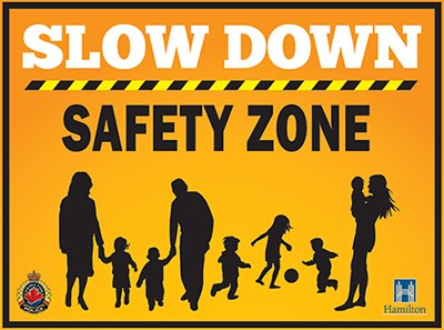 As part of our Road Safety program, we're making "Slow Down Safety Zone" lawn signs available to residents: bit.ly/2o4GuqQ #HamOnt