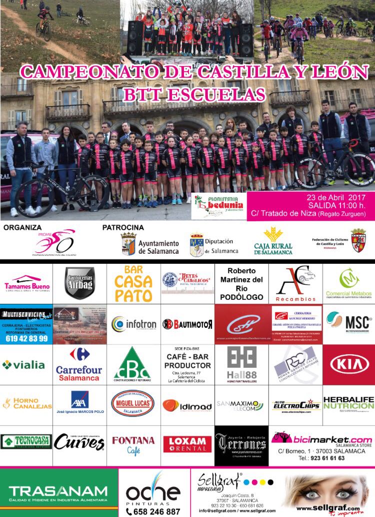promesal_'s tweet photo. Ya tenemos aquí el campeonato btt de escuelas de CyL. Gracias a todos los patrocinadores por el apoyo a los chicos. https://t.co/QmGHsfTGDs