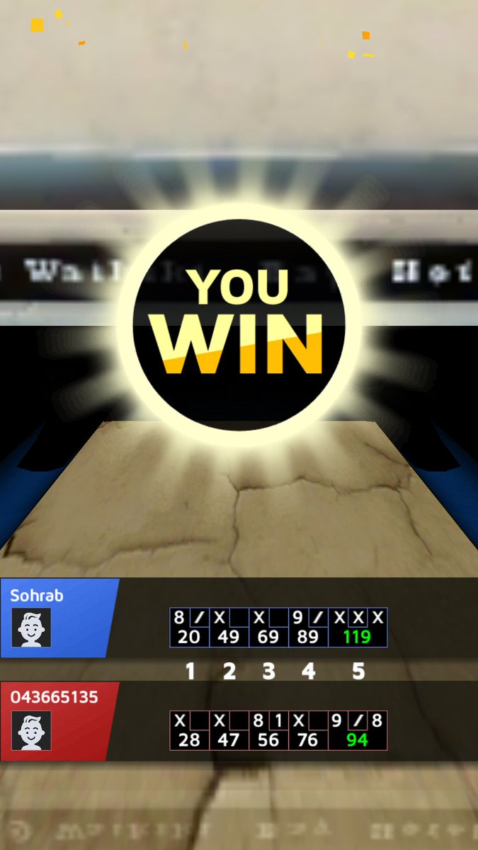 sohrabparnyan's tweet photo. I won at Hawaii stage with 119 points! Challenge me now![https://t.co/z5oE4Hwa9P] #Bowling_King https://t.co/WH3H3vtfCQ