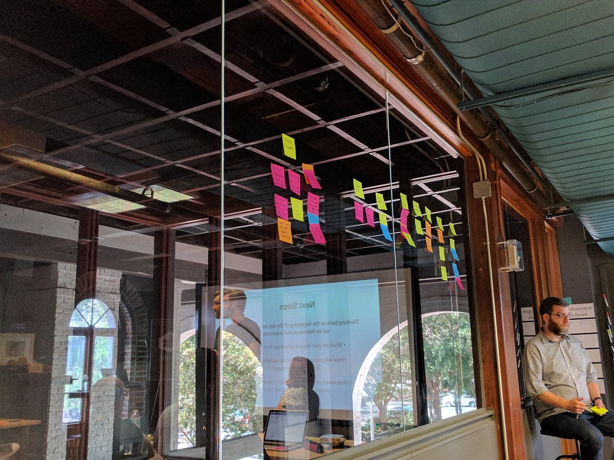 ebwalker101's tweet image. All the best workshops include colored sticky notes! 

@BeardedStudio @frontendconf @jghillGC @ClemsonGC
