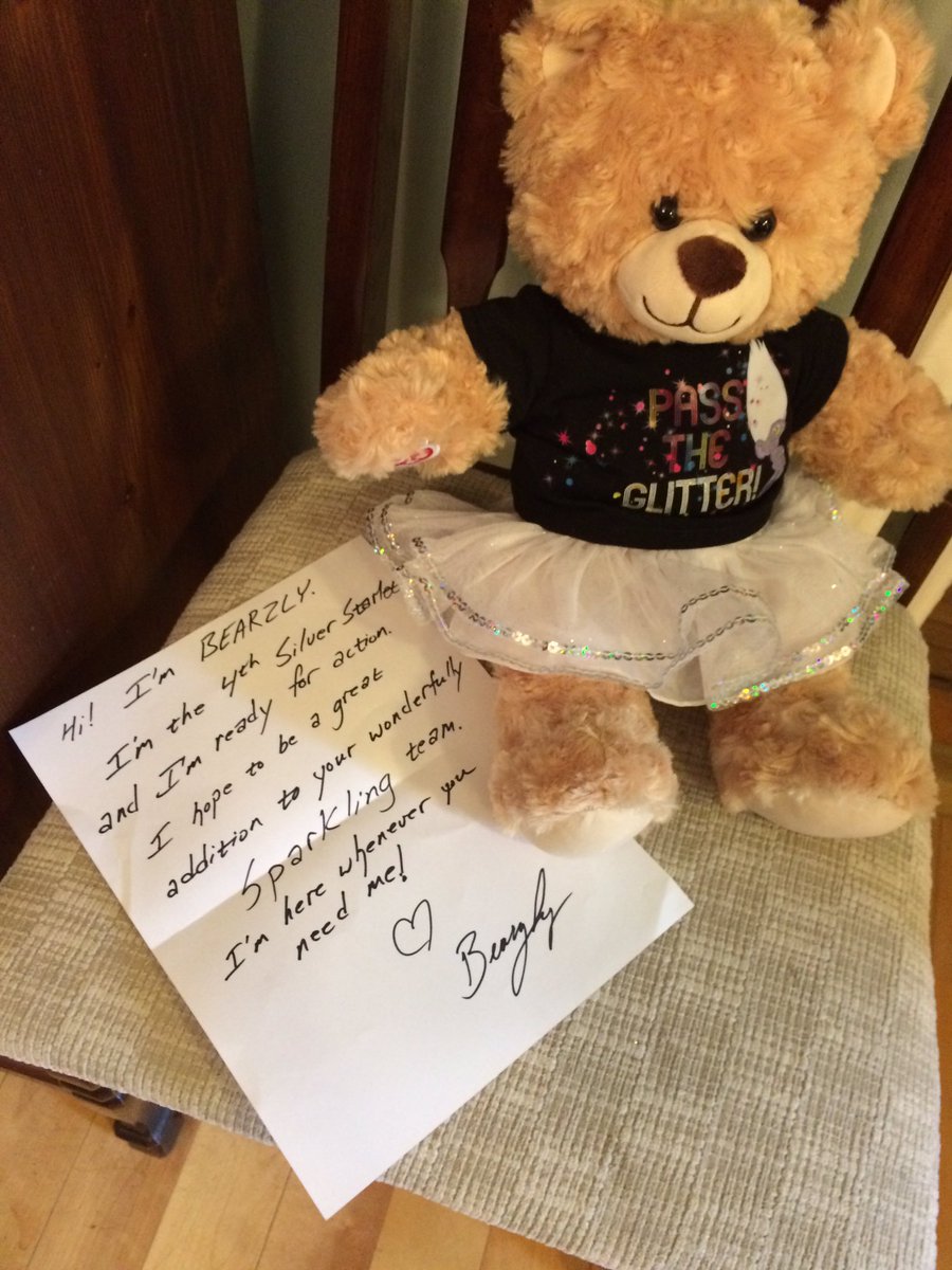 2silverstarlets's tweet photo. Meet the newest Silver Starlets, Bearszly! Thanks @hockeycircus   @buildabear for the surprise! #buildabear #starlet https://t.co/YTCctGMbXc