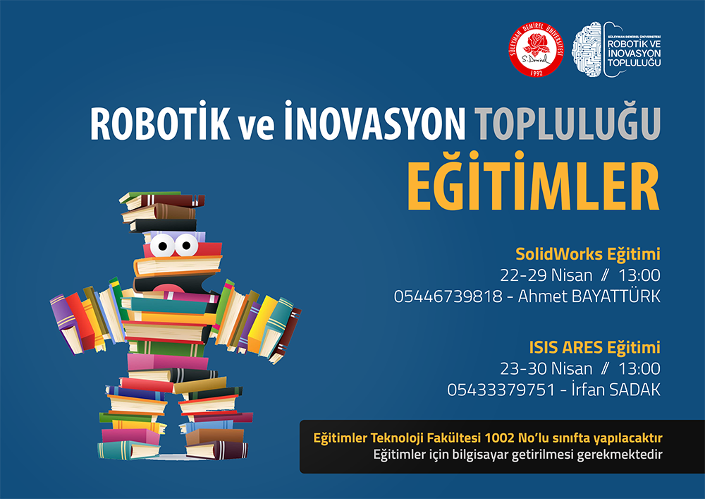 BAHAR EĞİTİMLERİ BAŞLIYOR. SolidWorks ve ISIS ARES eğitimleri. Tüm üyelerimizi bekliyoruz 😊 <a href="/sd_universitesi/">SDÜ</a> <a href="/ilkercarikci/">İlker Hüseyin Çarıkçı</a>