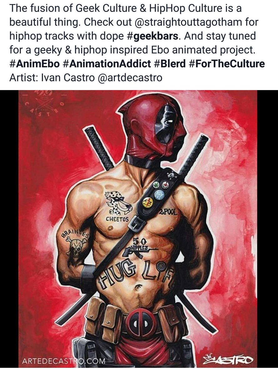 AdanneEbo's tweet photo. Geek Culture x HipHop Culture. #AnimEbo #AnimationAddict #Blerd #ForTheCulture https://t.co/XN5Zzd3QW8