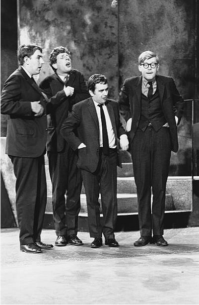 Happy birthday Dudley Moore
With Peter Cook, Jonathan Miller & Alan Bennett in Beyond the Fringe
Hulton Deutsch 