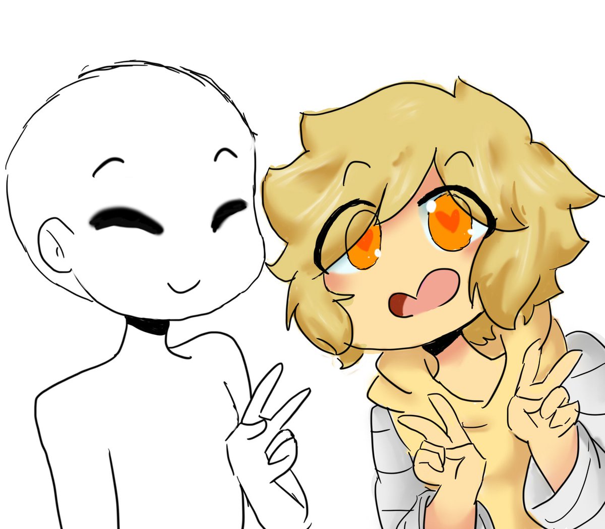 xMitzuru's tweet image. Quien quiera dibujese con mi OC &amp;gt;w&amp;lt; Tienen toda libertad de cambiar a su personaje
La izquierda esta en formato jpeg y la derecha en png