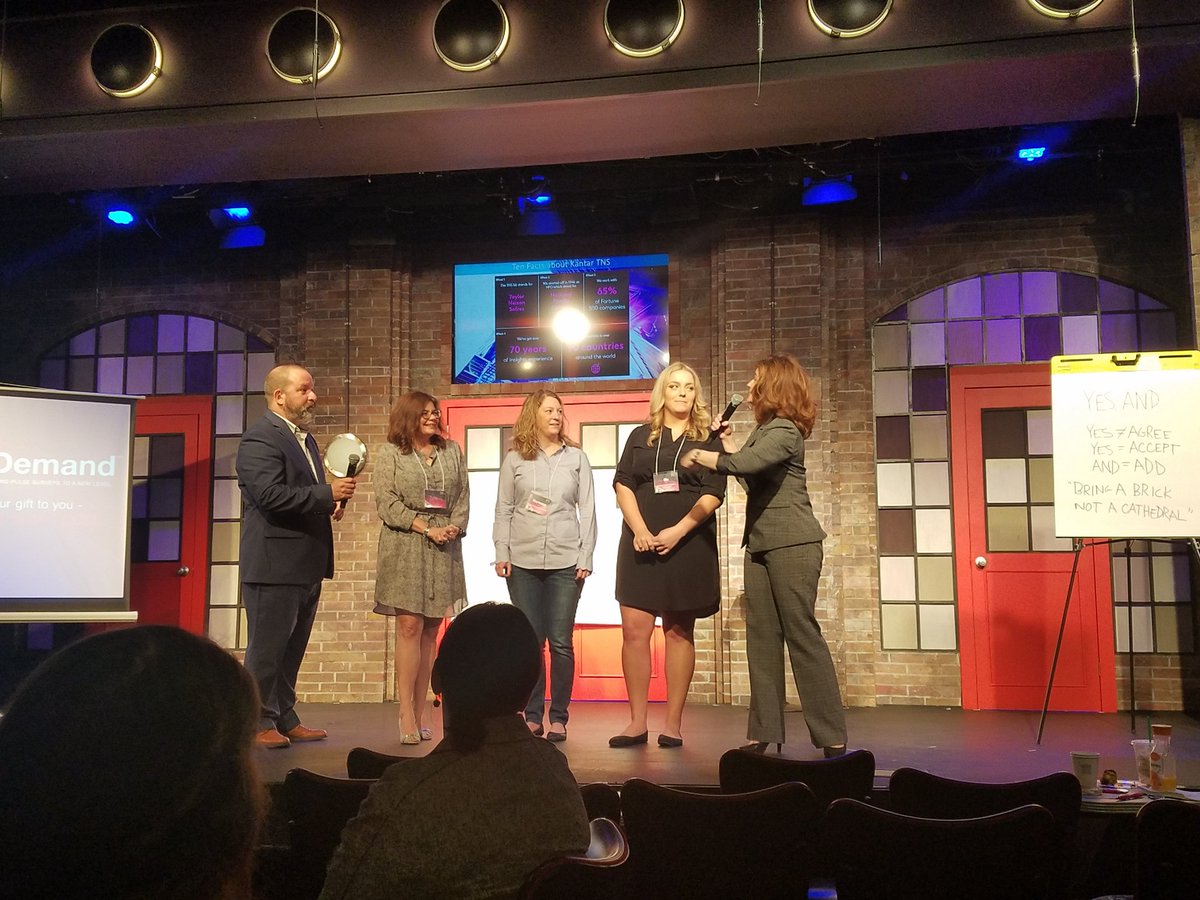 DevMe1211's tweet photo. At @SecondCityWorks learning how improvisation teaches us better communication skills. #EmployeeEngagement https://t.co/K7fpmSPfak