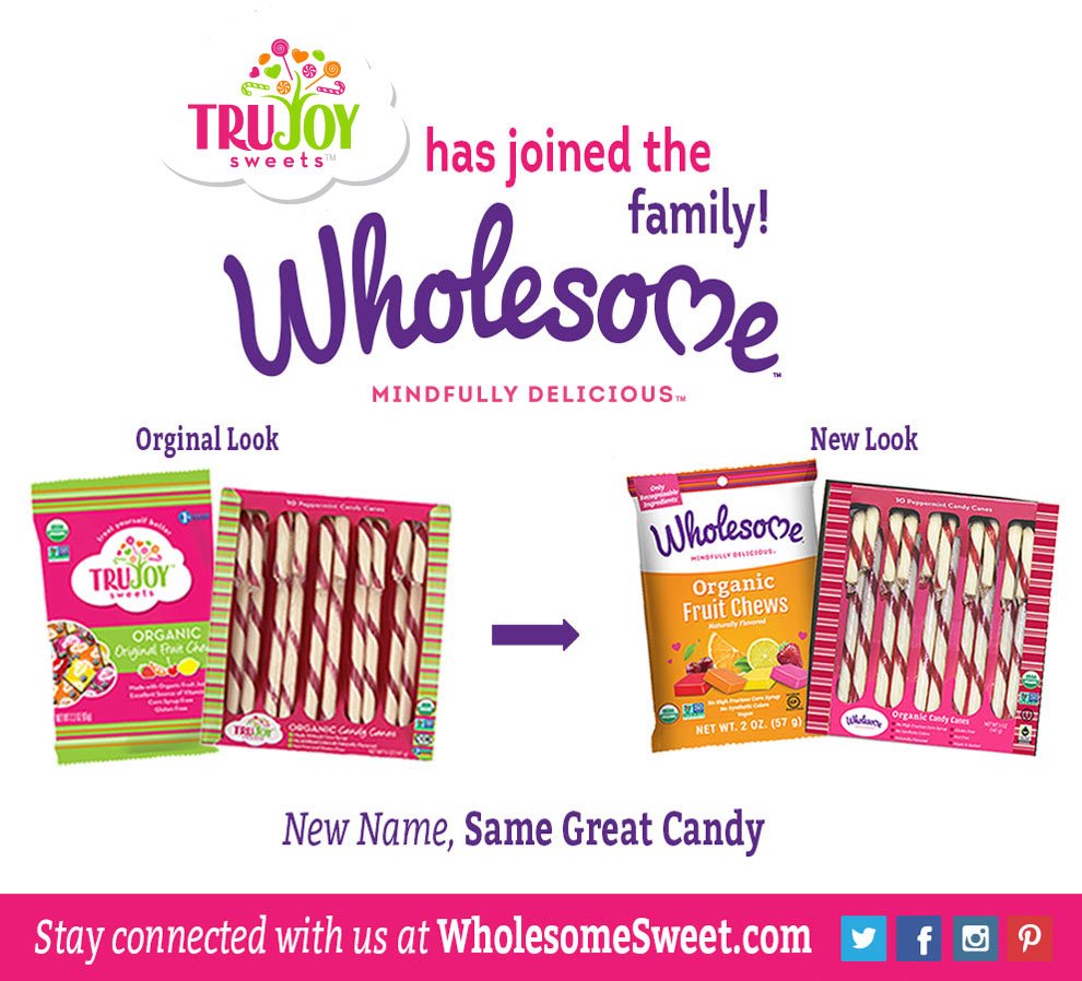 trujoysweets's tweet photo. Have you heard?! TruJoy has joined the @WholesomeSweet family! Go to https://t.co/WHR1GIiCd3 to stay connected with us! https://t.co/MgLPlmQ7eC