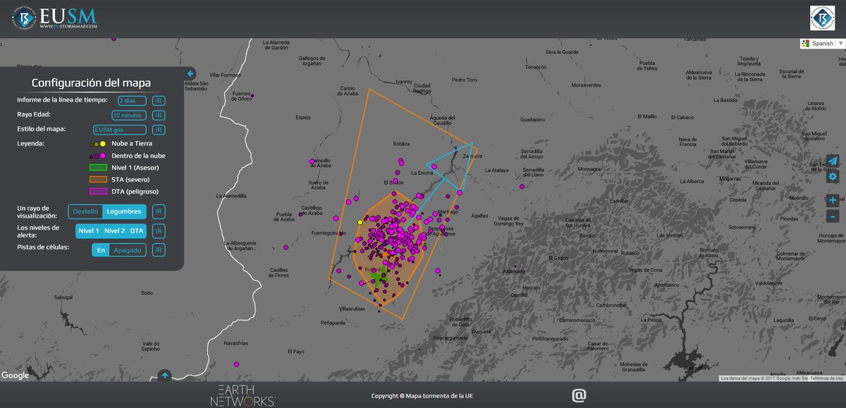 EUStormMap's tweet photo. Severe Thunderstorm Alert ++ Alerta de Tormenta Severa ++ #Spain #Robleda #ElBodon #Robliza 35/30 #eustorm Empowered by @EarthNetworks #STA https://t.co/3Sy5AFix8V