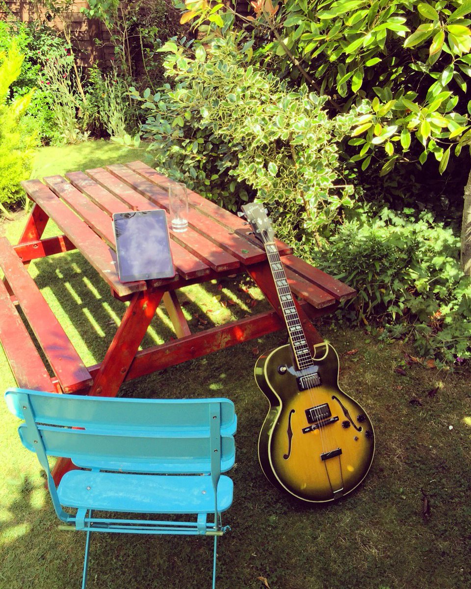 'Tis the season for outdoor practice☀️😎🎸✊️#gibson #gibsonguitars #gibson175 #guitarpractice #outdoorpractice #summerpractice #practicevibes