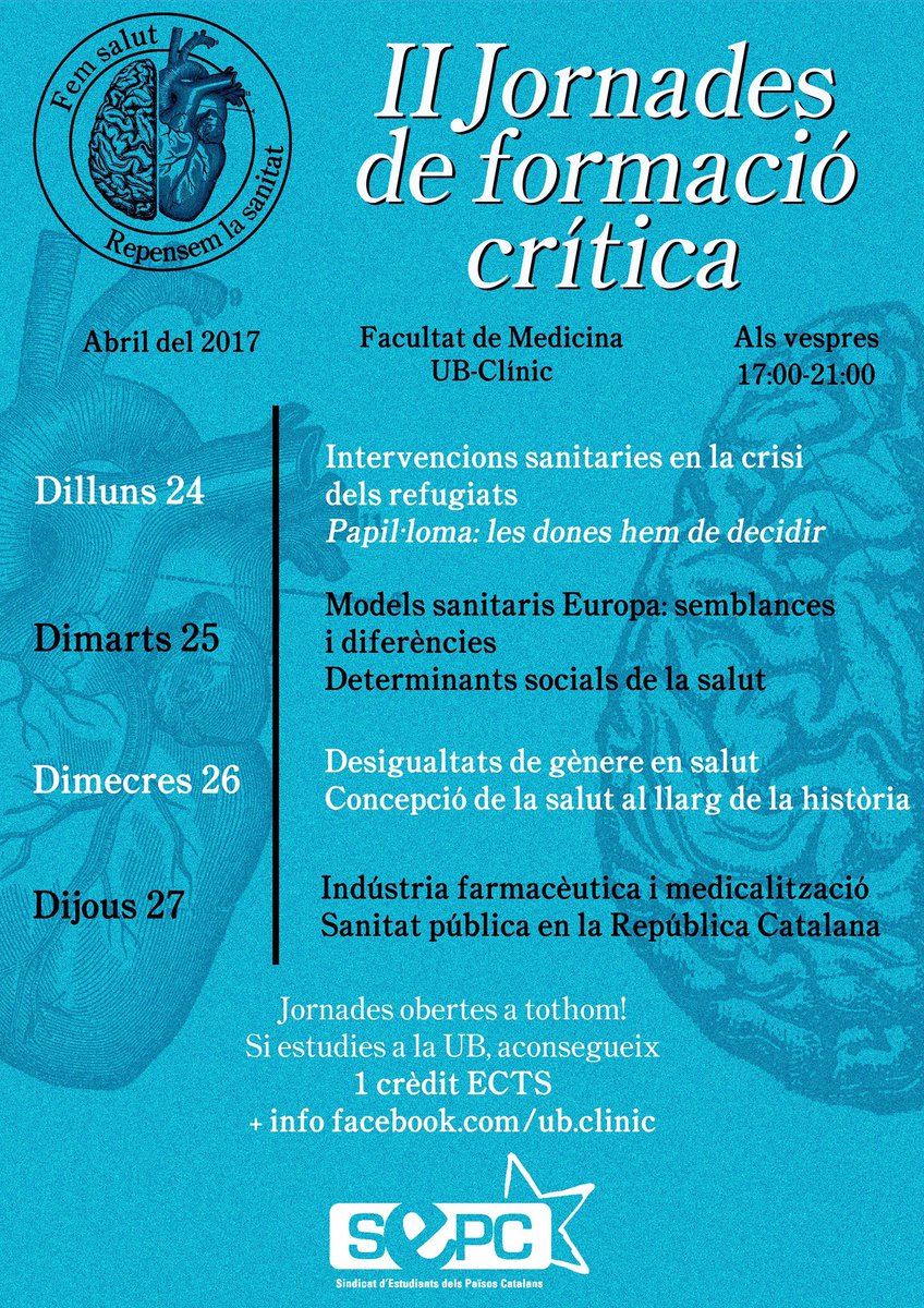Dilluns vinent comencem amb les ll Jornades de formació crítica! Fem salut, repensem la sanitat ✊ Tothom convidat! <a href="/SEPC_nacional/">SEPC</a>