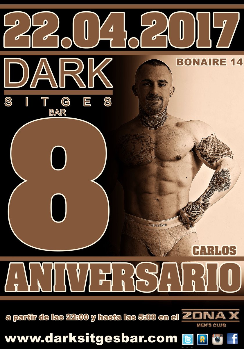 Bueno señores, un año más y van 8 ya. Os esperamos este sábado el DARK SITGES BAR para celebrar nuestro
 8 ANIVERSARIO.
