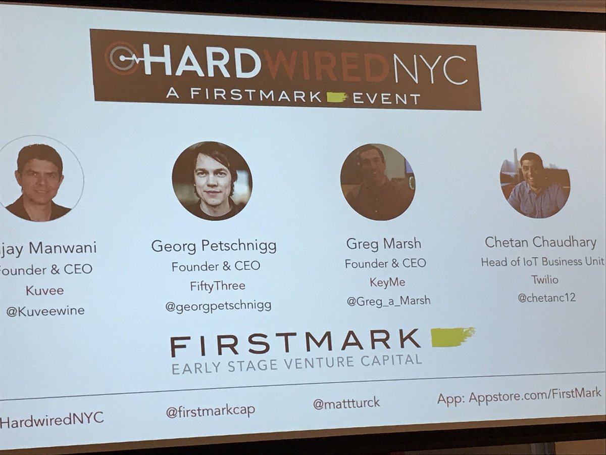 Thanks to <a href="/FirstMarkCap/">FirstMark</a> and <a href="/mattturck/">Matt Turck</a> for hosting a great event. #iot <a href="/twilio/">twilio</a>