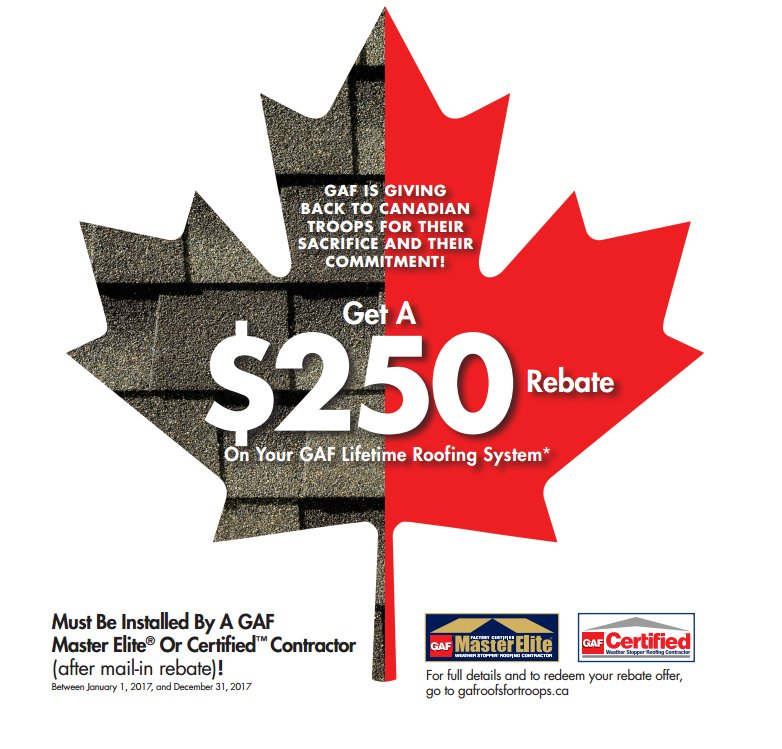 Safe&Sound Exteriors (@safeandsoundext) on Twitter photo As a GAF Certified Company we are privileged to be able to offer the "Roof for Troops Rebate" Visit our website to find out more!! As a GAF Certified Company we are privileged to be able to offer the "Roof for Troops Rebate" Visit our website to find out more!!