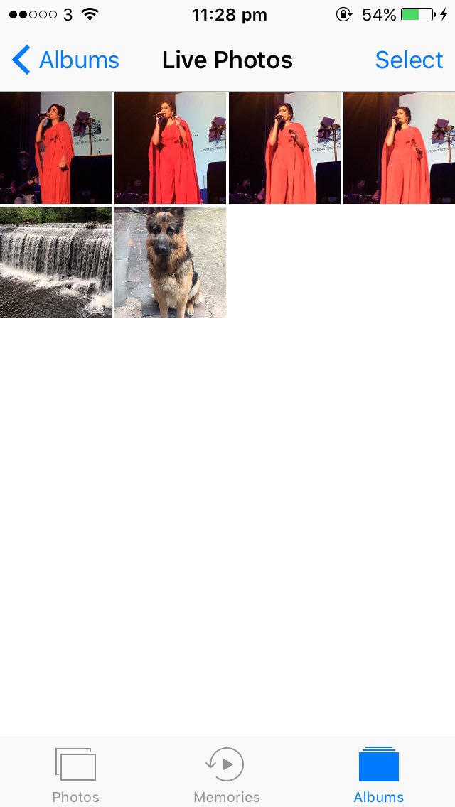 soniiyaa786's tweet image. YAAASS!! Live Photos now has its own album #iOS1031