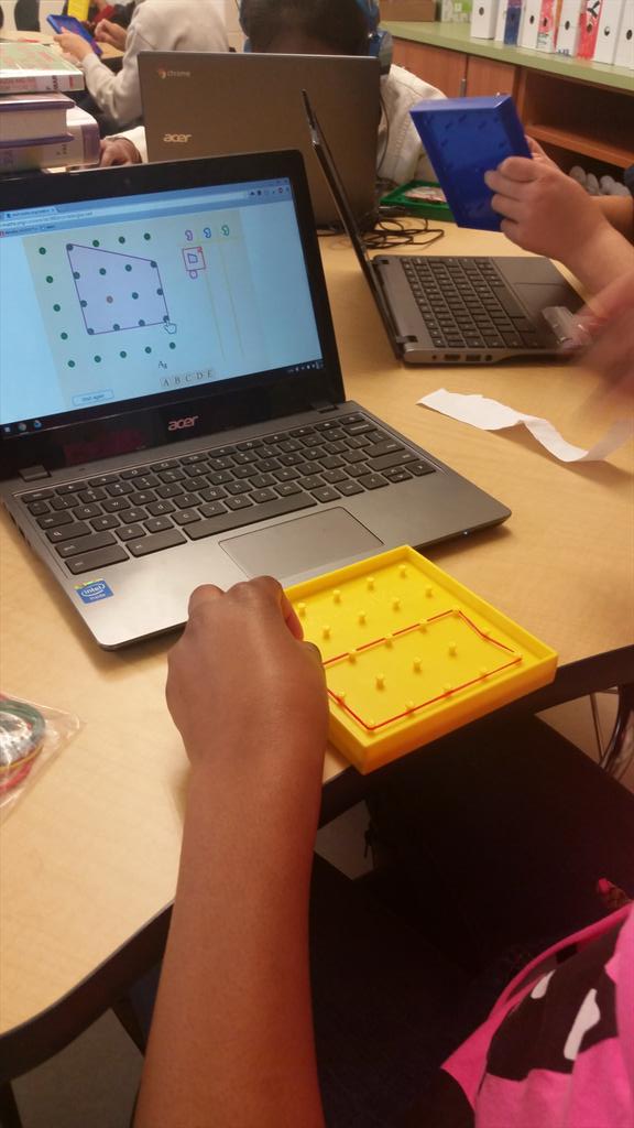 LaDucaSTEM's tweet photo. Identifying and creating quadrilaterals with perpendicular and parallel line segments. #virtualgeometry #handsonmath http://t.co/X7SrCSWejq