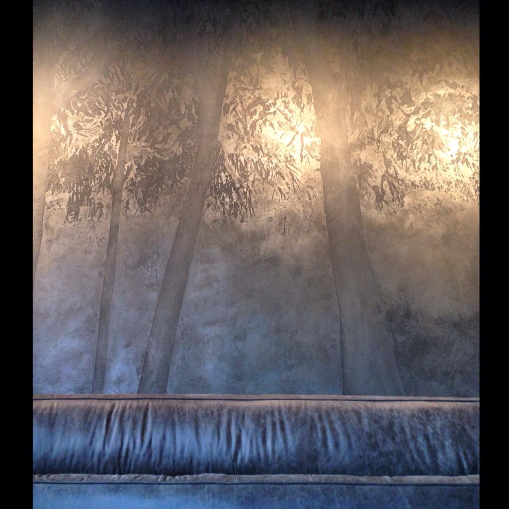 Eucalyptus jungle #wallart at <a href="/BroadstoneBP/">BroadstoneBalboaPark</a> #interiordesign #interiors