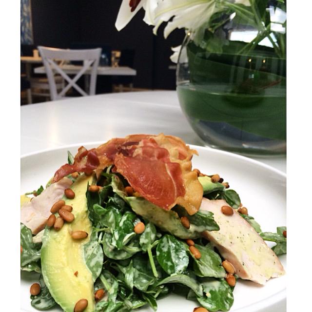 NowAndThenCafe's tweet image. One of this week's #specials: #ChickenSalad with #pesto and #mayonnaise, #greens, #avocado &amp;amp;crispy #prosciutto.