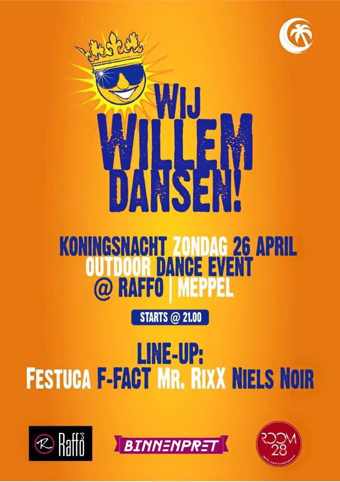 Zondag 26 april #koningsnacht zijn wij te vinden op het plein voor de Raffo's #meppel #licht #geluid #show
