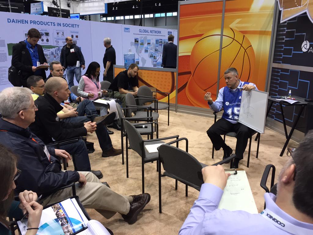 jeffburnstein's tweet image. Great discussions at Expert Huddle on ROI of Robotic Automation at #Automate2015