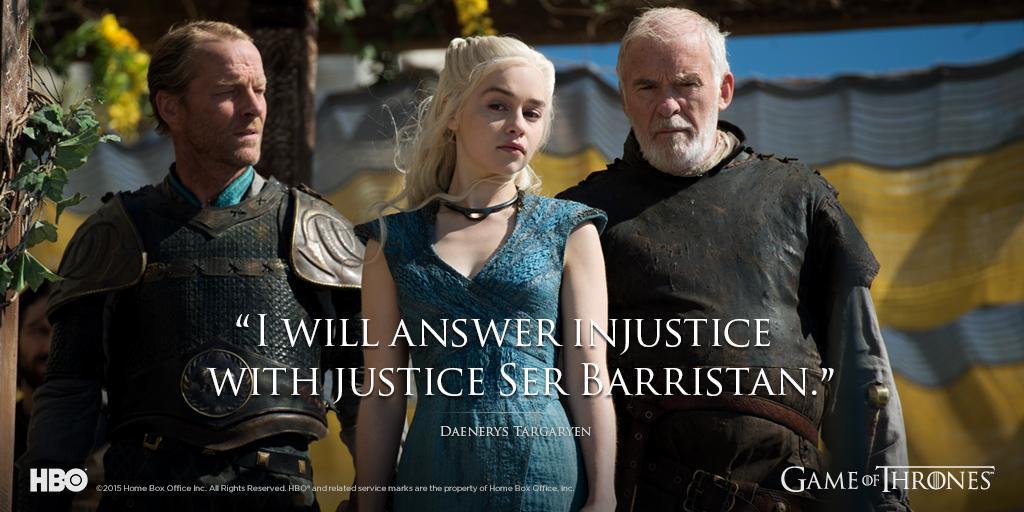 GameOfThrones's tweet photo. “I will answer injustice with justice.” - Daenerys Targaryen #GameofThrones #MonthOfGoT #CatchDrogon http://t.co/xDRHtOvY1V