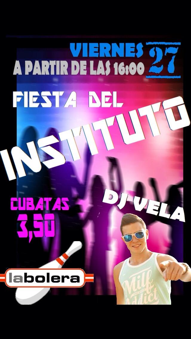 LaBoolera's tweet photo. 27 de marzo #fiestadelinstituto en @LaBoolera cubatas 3,50€ a partir de las 16:00h con @Vela_mallen no te lo pierdas! http://t.co/hLIe6AK77t