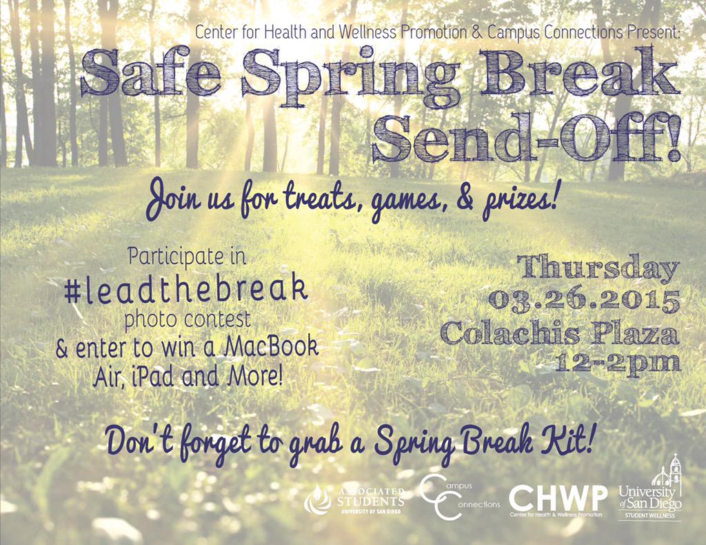 Tomorrow! Who doesn't like free juice, Chapstick, sunscreen, and hand sanitizer?! #safespringbreak
