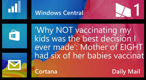 Anti-vaxxer propaganda from #Cortana... I'm actually a bit outraged...