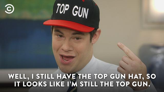 “The Top Gun hat is back on tonight's all-new #Workaholics.” 