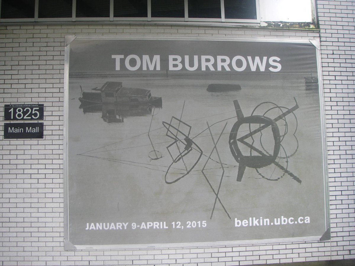 AnitaMiettunen's tweet photo. Just saw terrific #TomBurrows exhibit #UBC @Belkin_Gallery Learning about Issues in #contemporary #art at @EmilyCarrU http://t.co/Aj88VxhP2M