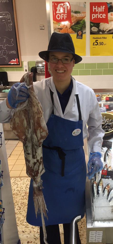 How about this then! Squid for sale on the fresh fish counter!